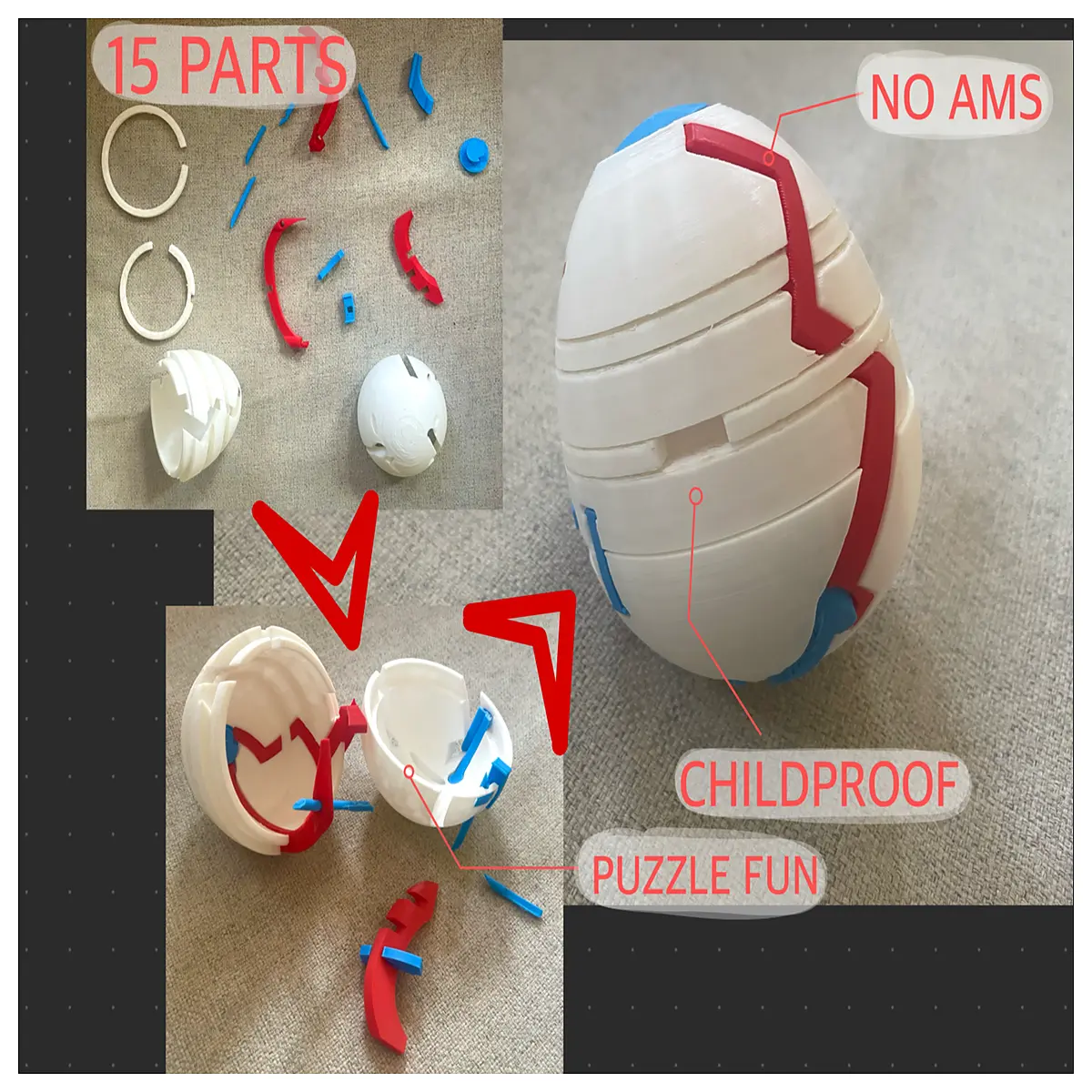 Kids Easter Egg Puzzle Toy Soft Foam Eggs Safe for Toddlers Educational Learning Fun Cognitive Development