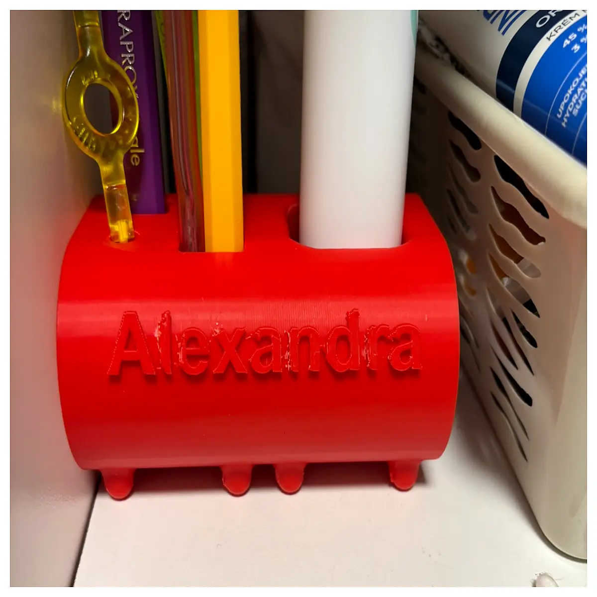 Toothbrush Holder Organizer Toothbrush Cup Bathroom Shelf Dental Hygiene Storage Solutions