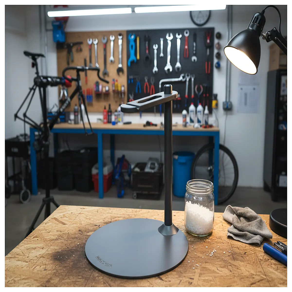 bicycle chain waxing with holder for dripless maintenance and clean cycling gear