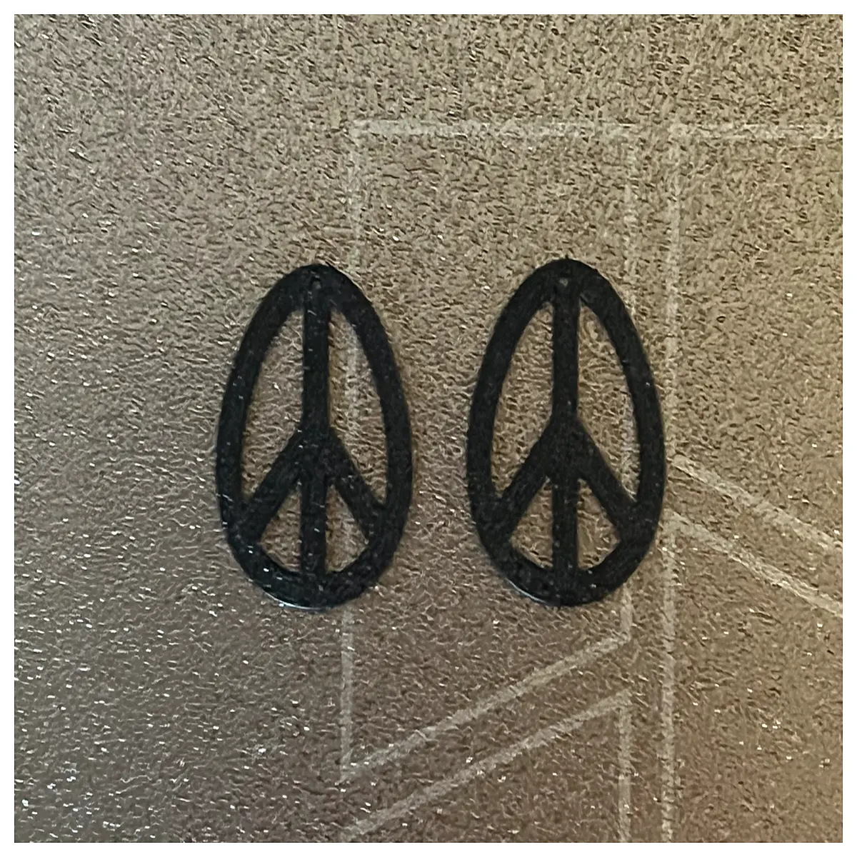 peace sign dangle earrings for women minimalist silver jewelry gift