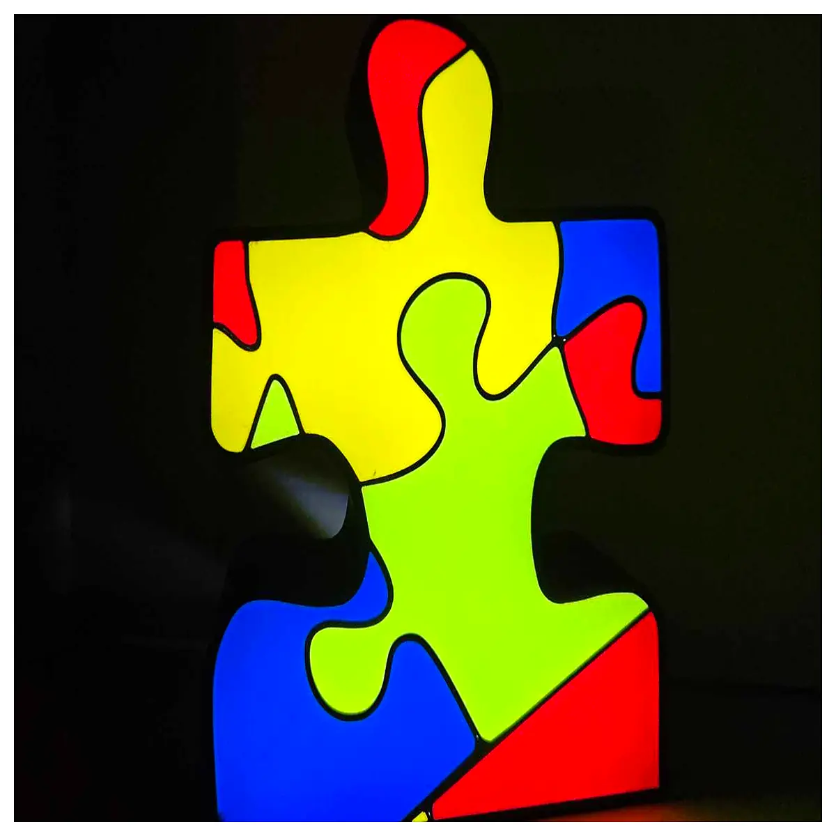 autism awareness puzzle night sensory toy for kids special needs