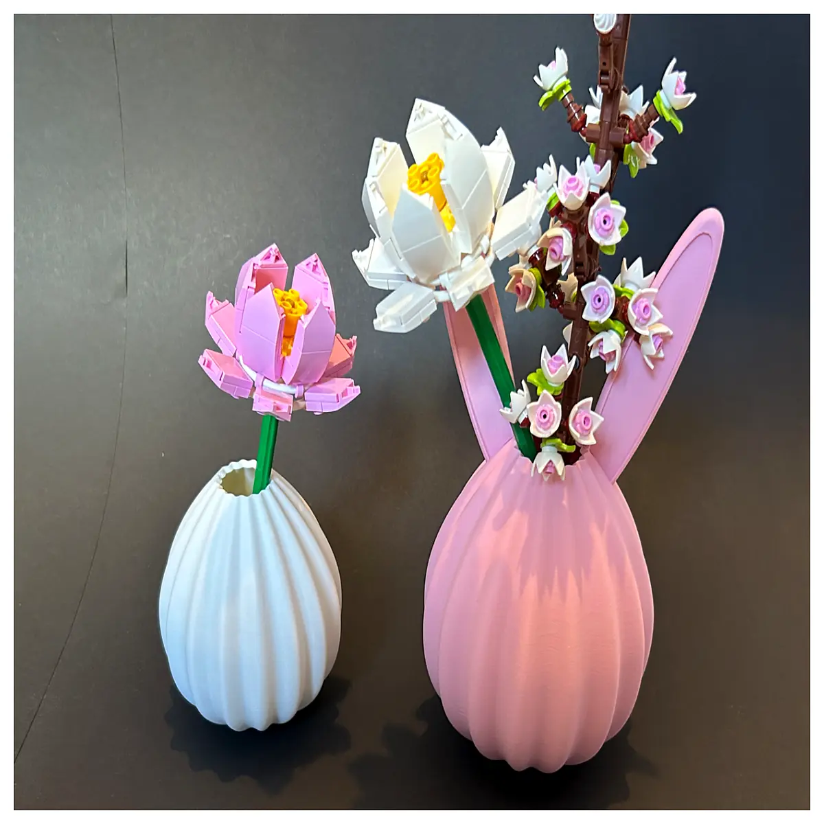 Easter Egg Vase with Ears Creative Decoration Holiday Gift Rabbit Figurine Home Decor Festive Ornament