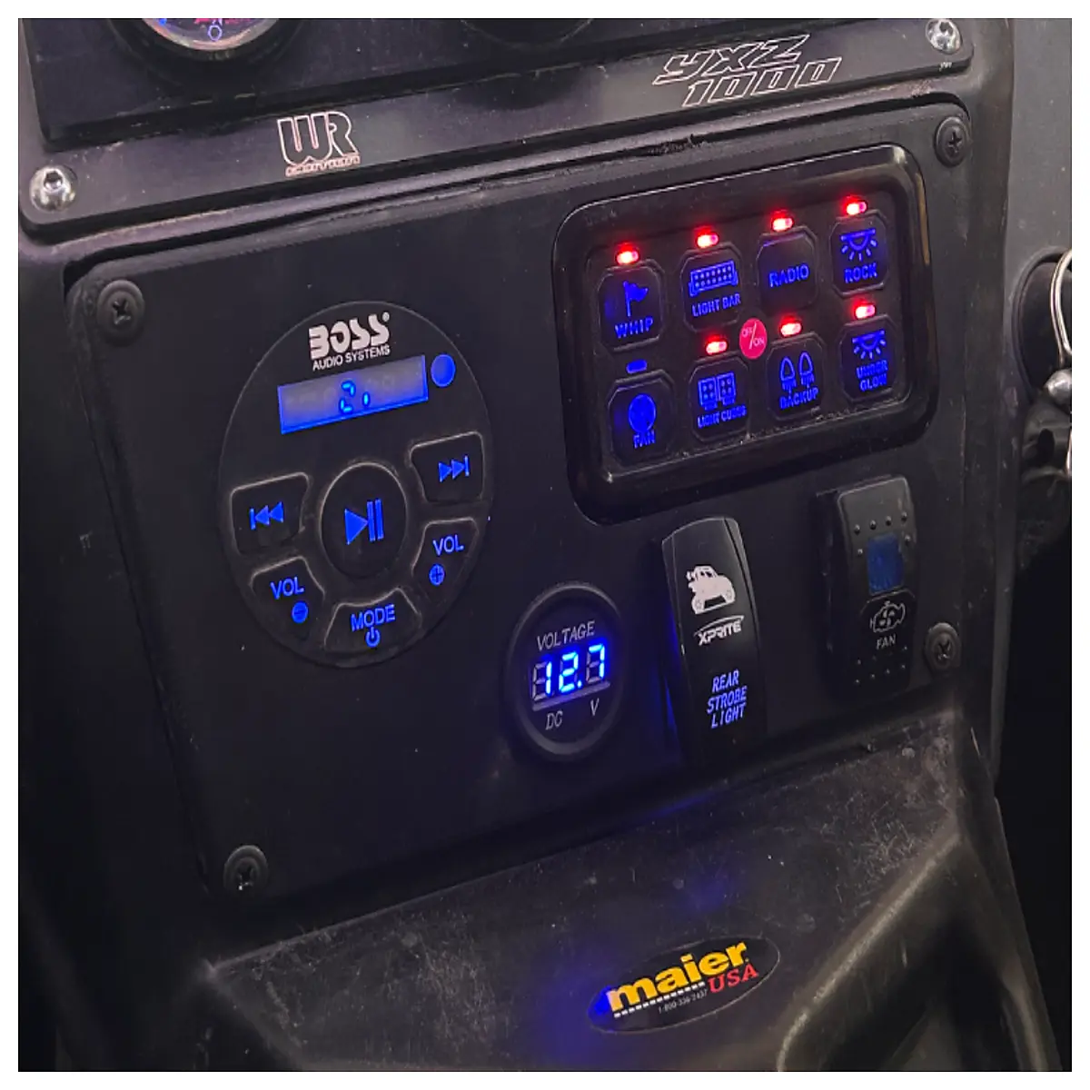 YXZ100R Dashboard Switch Panel 8 Switch Covers Decoration Automotive Accessories Instrument Panel Decoration