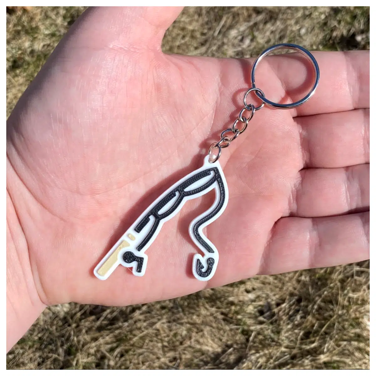 fishing rod keychain for anglers miniature fishing gear accessories tackle box organizer charm camping dad boat hook keyring
