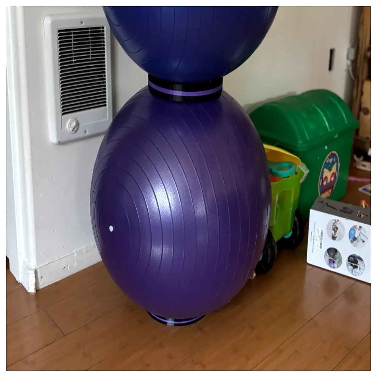 yoga ball storage rack organizer for pilates exercise stability balls gym equipment