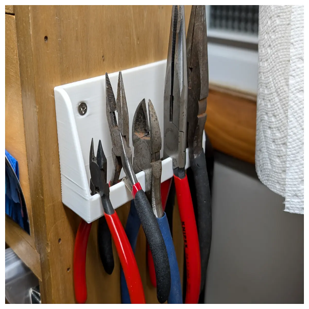 wall mounted pliers holder rack organizer magnetic for garage workshop tools storage