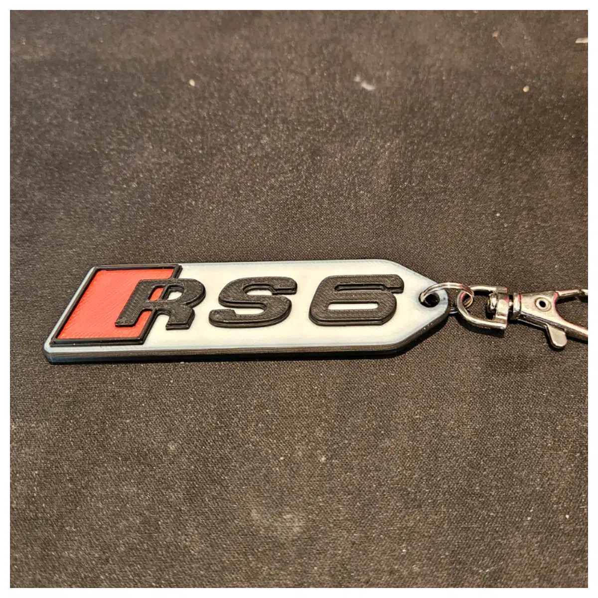 RS6 Keyring Car Accessory Driver Gift RS6 Parts Auto Collectible Keychain Charm