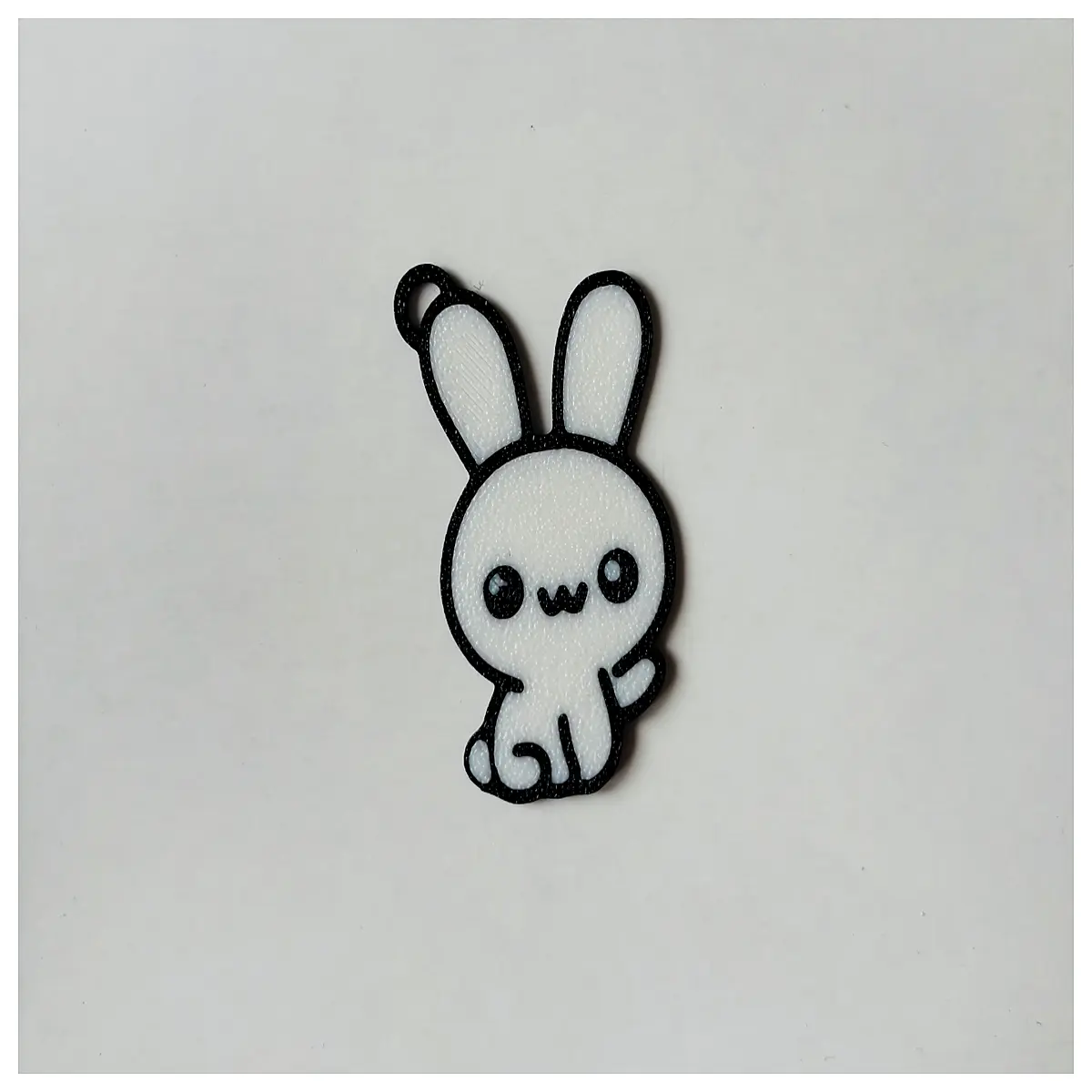 Cute Model Keychain Happy Wave Rabbit Merchandise Anime Collectible Toy Friends Rabbit Figurine
