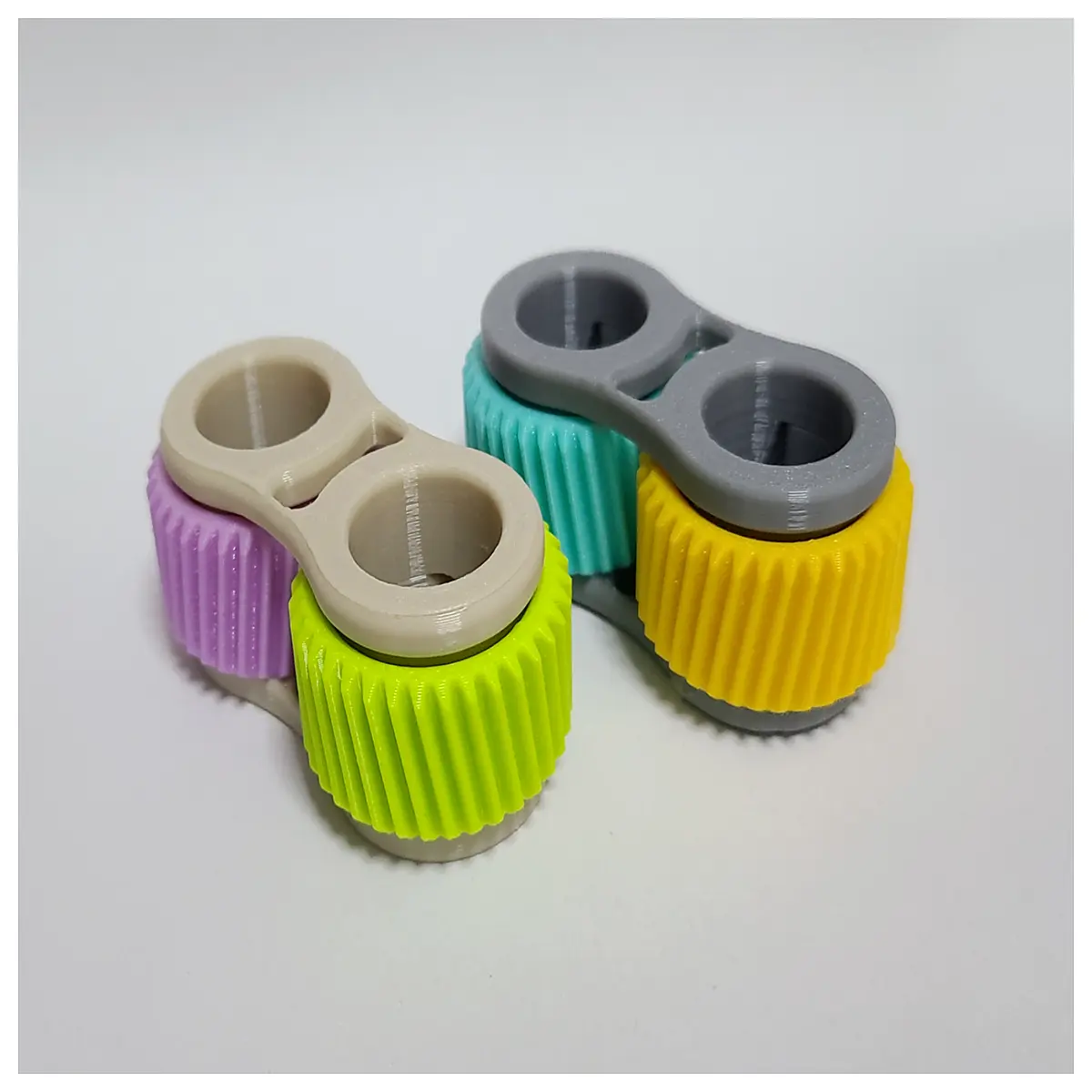 Dual Gear Finger Stress Toy Anxiety Relief Calming Tactile Quiet Finger Relaxation Tool Stress Ball Alternative