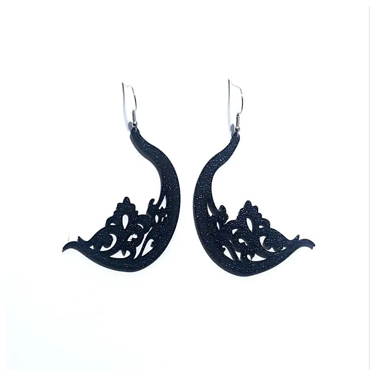 Moon Lace Earrings Romantic Elegant Delicate Women s Jewelry Women s Ear Studs Lace Earring Airy