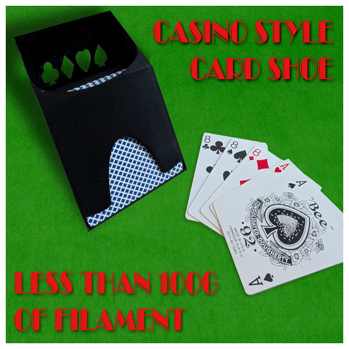 Casino Style Card Box Poker Organizer Deck Storage Game Accessories Tabletop Games Card Box Poker Collection