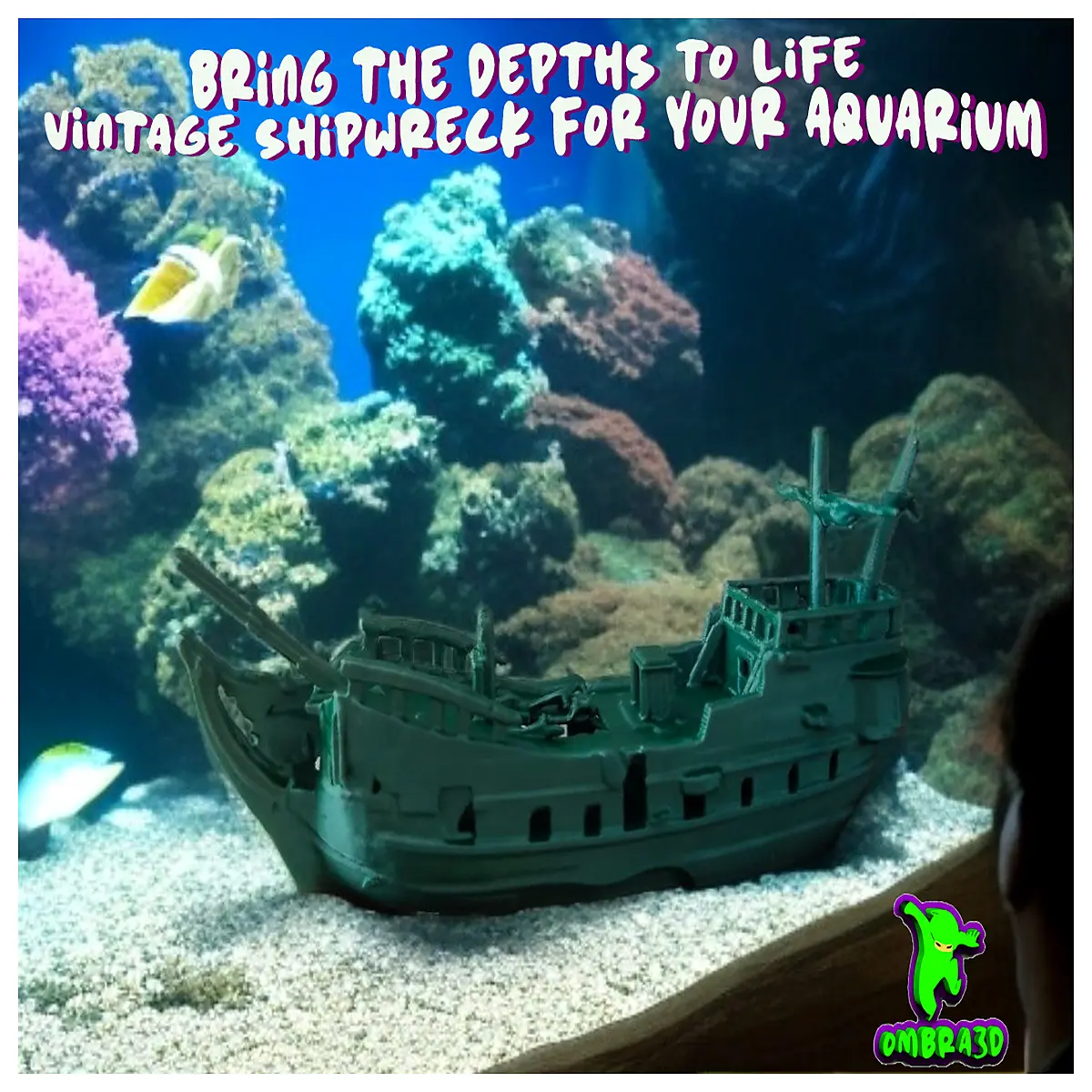 sunken ship aquarium decoration resin fish tank ornament pirate treasure chest landscape scenery for freshwater saltwater tanks