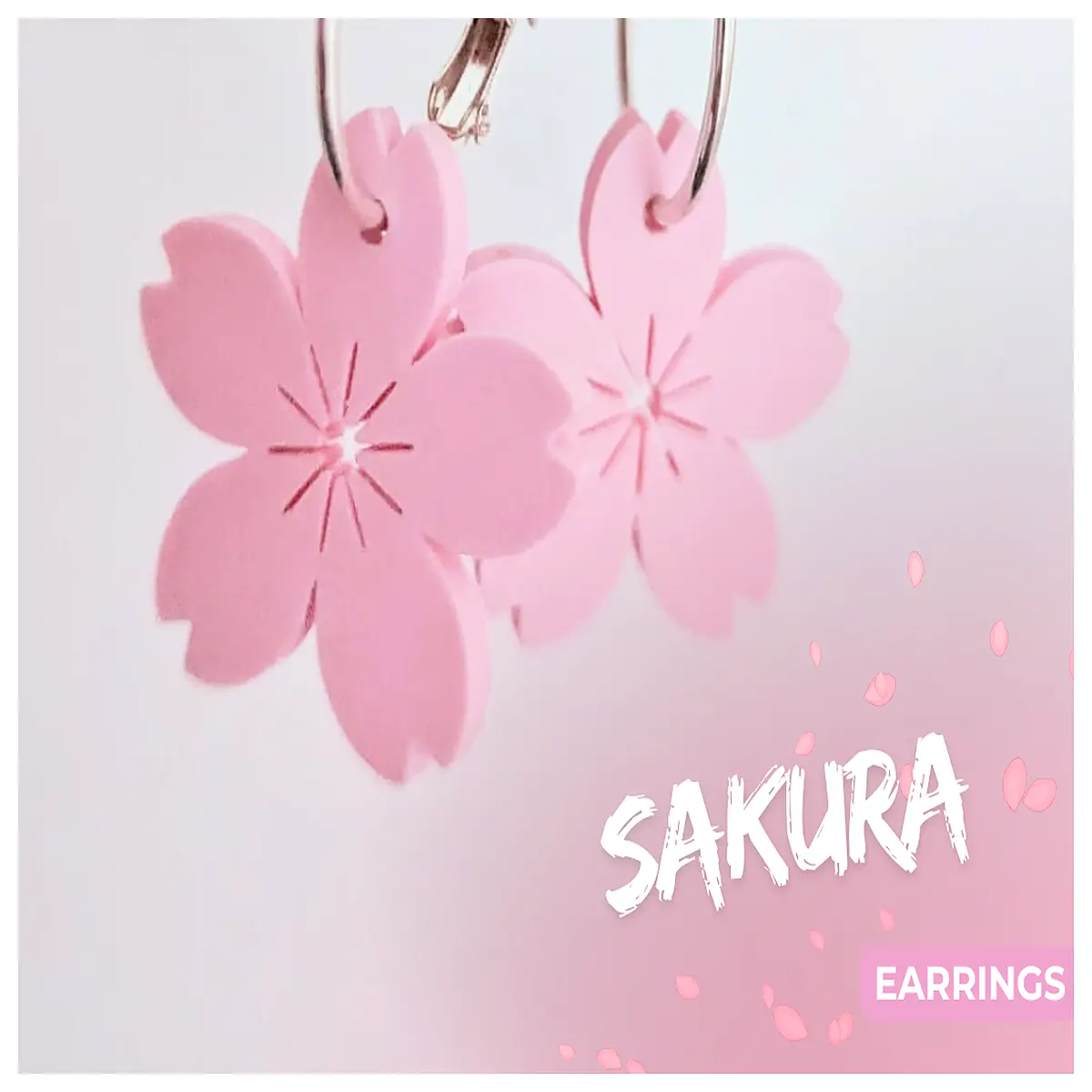 Cherry Blossom Earring Keychain Phone Charm Accessory Delicate Cute Decoration Jewelry Parts