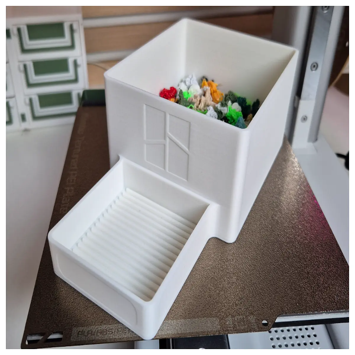 Waste Bin with Tray Mixer Accessories Food Grade Container Kitchen Tools Baking Equipment Mixing Blending Baking