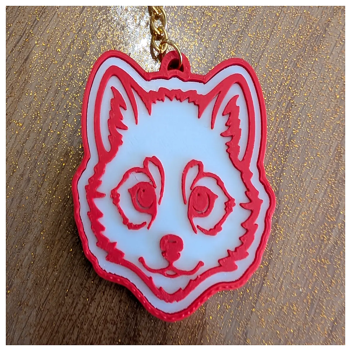 Small Wolf Keychain Cute Wolf Charm Car Accessories Pet Memorial Keyring Decoration Cute Gift
