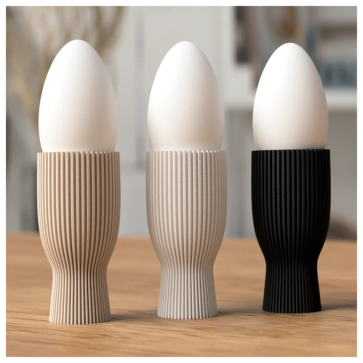 stainless steel egg cup holder for breakfast table setting heat ceramic egg cups with spoons set