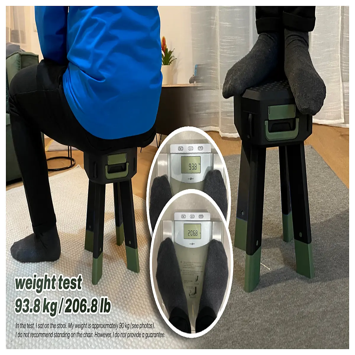 portable folding stool with handle travel seat lightweight camping chair compact carrying case