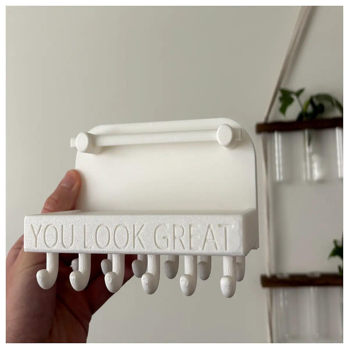 Wall Jewelry Organizer Display Case Multi Slot Decorative Item Storage Shelf Jewelry Box Holder