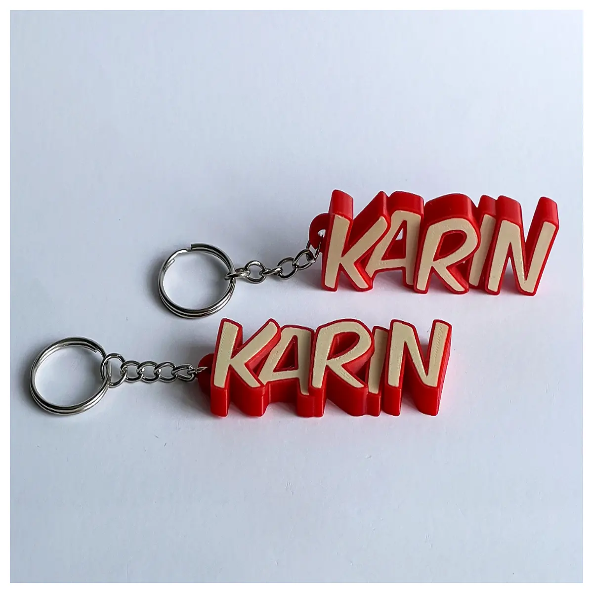 Karin Keychain for Women Cute Charm Bracelet Name Necklace Gift Memorial Charm Jewelry Simple Fashion