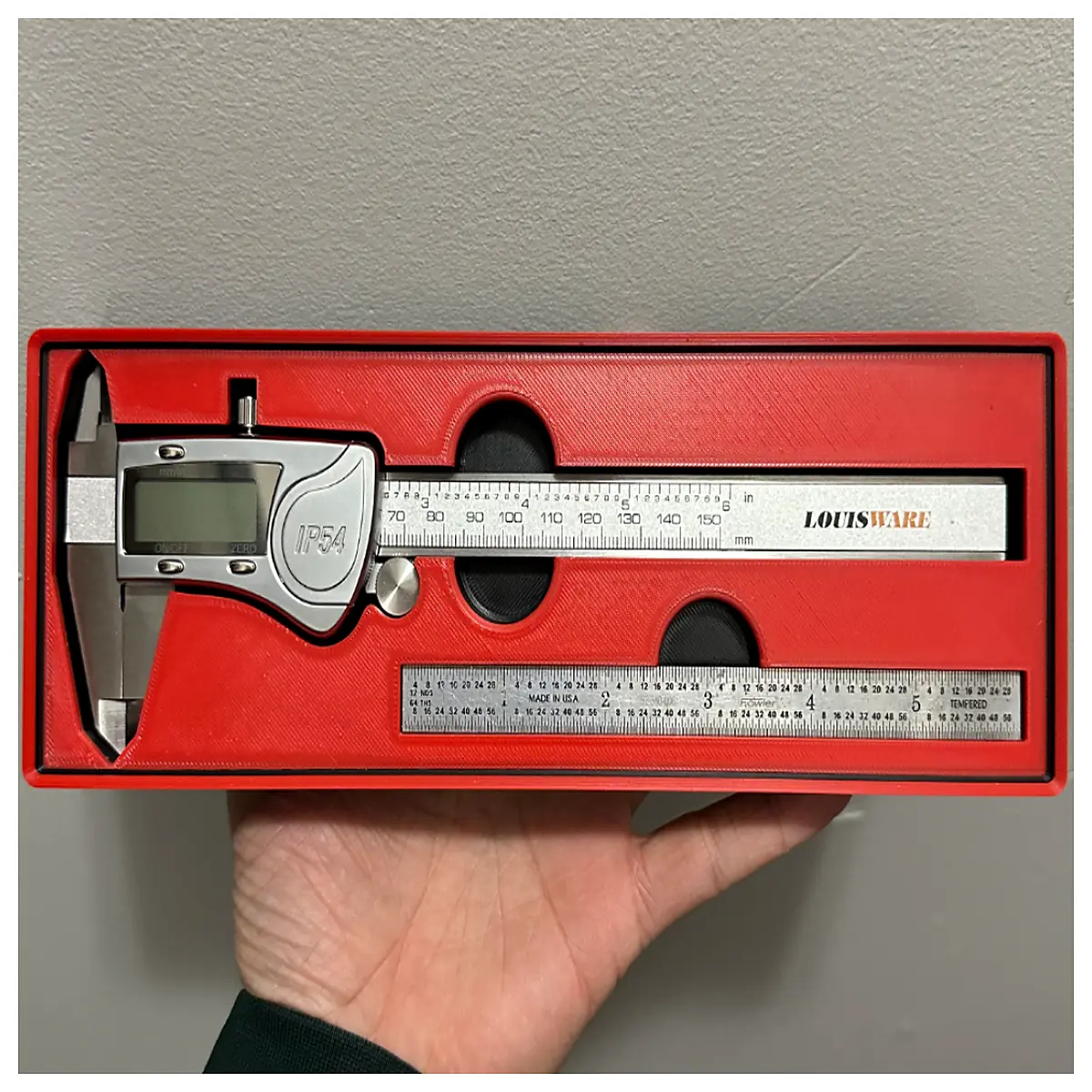 gridfinity caliper ruler holder organizer mod storage bin system