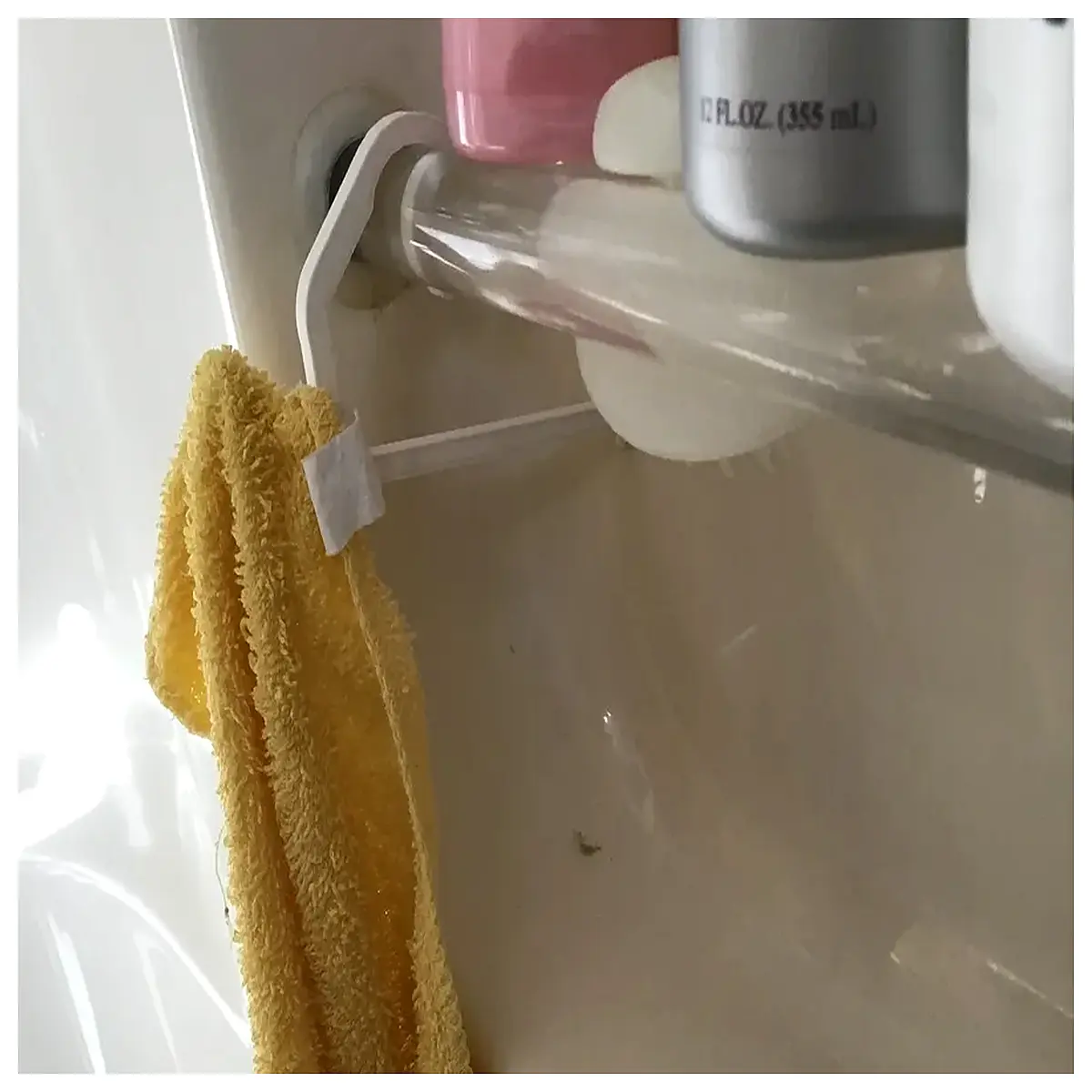 duty shower curtain rod with towel hooks for bathroom storage wall mounted robe hook organizer