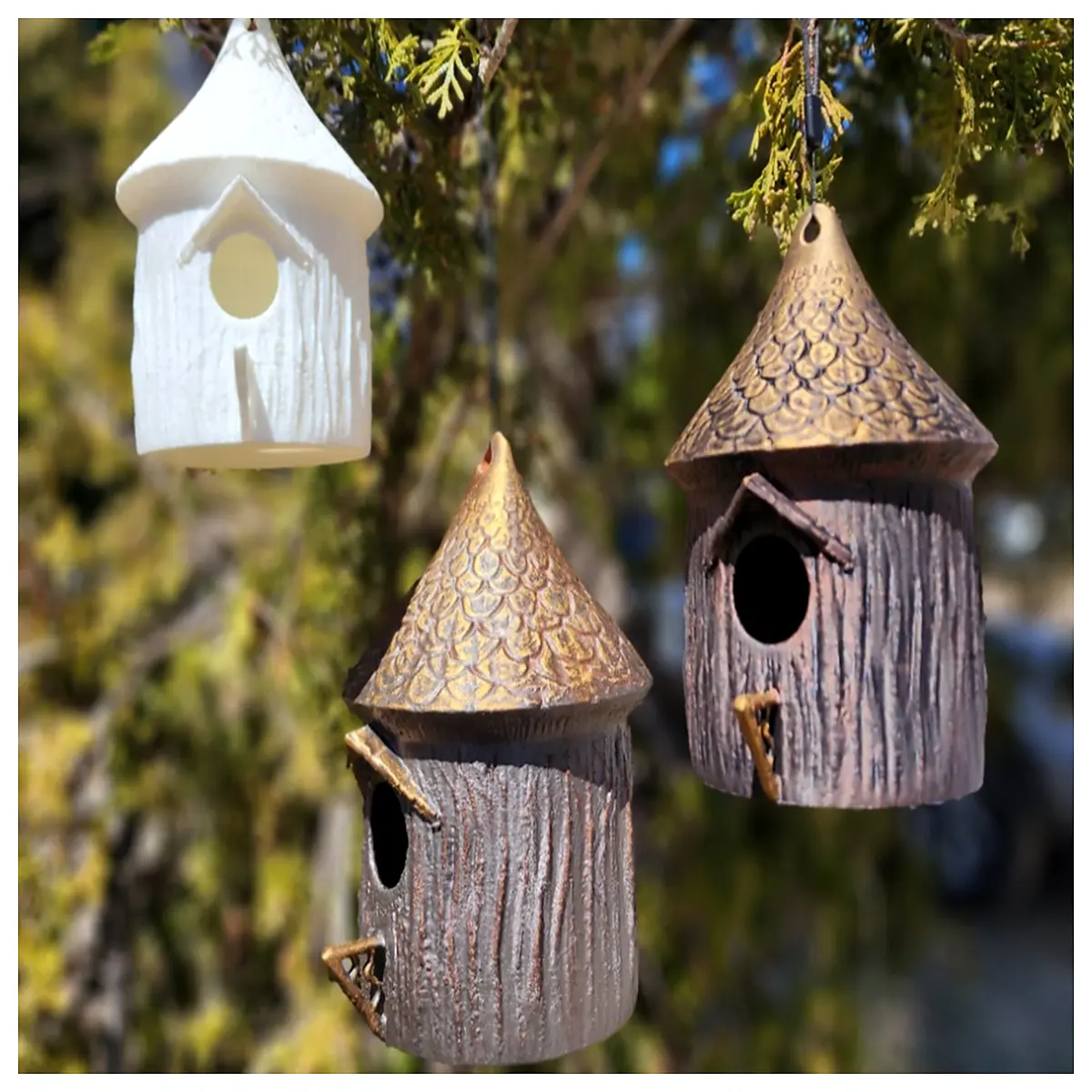 Fairy Birdhouse Bird Nesting Habitat Bird House Bird Decor Outdoor Bird Supplies Bird Garden
