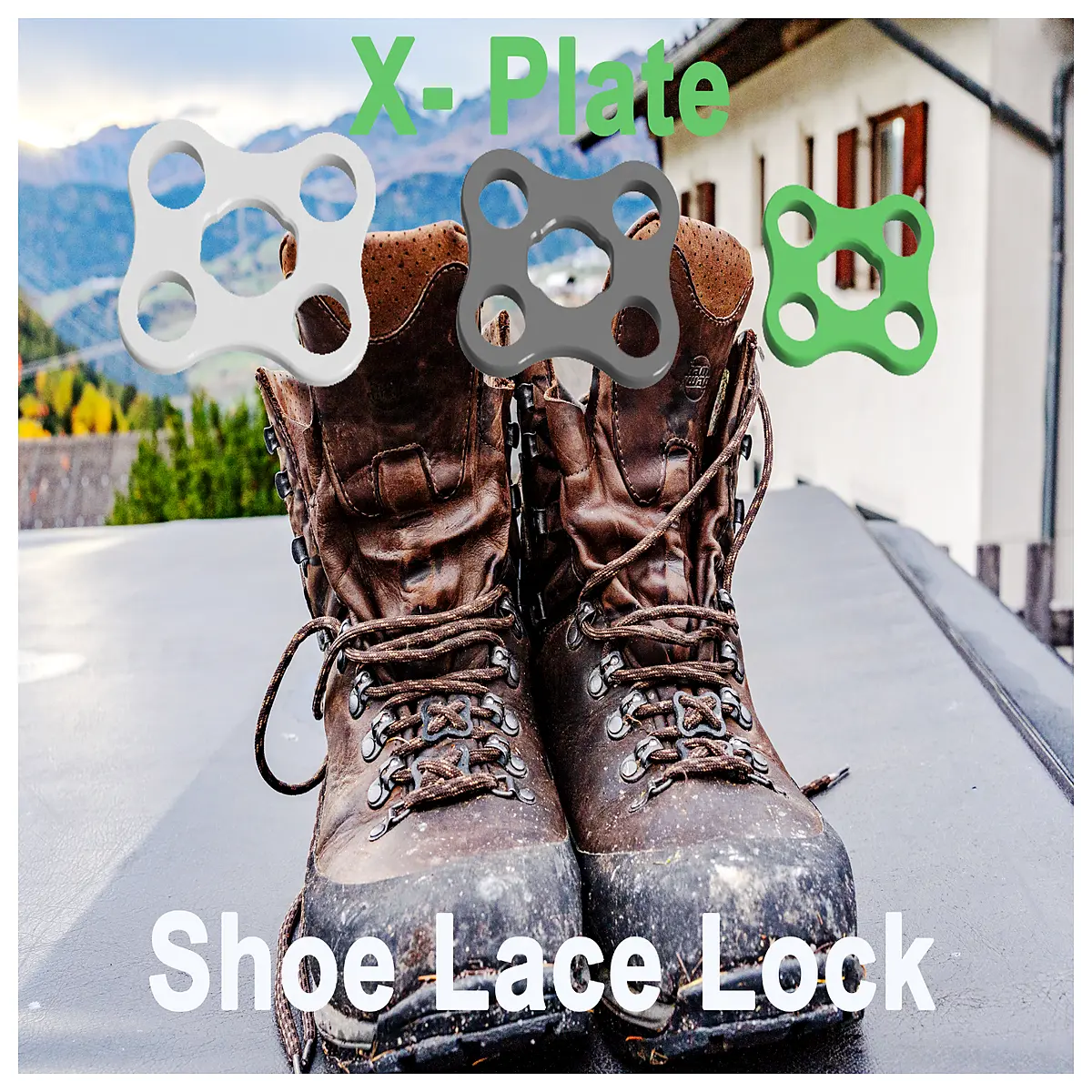XPlate Hiking Shoe Laces Locks Fast Adjustment Outdoor Sports Climbing Shoe Accessories Laces Locks