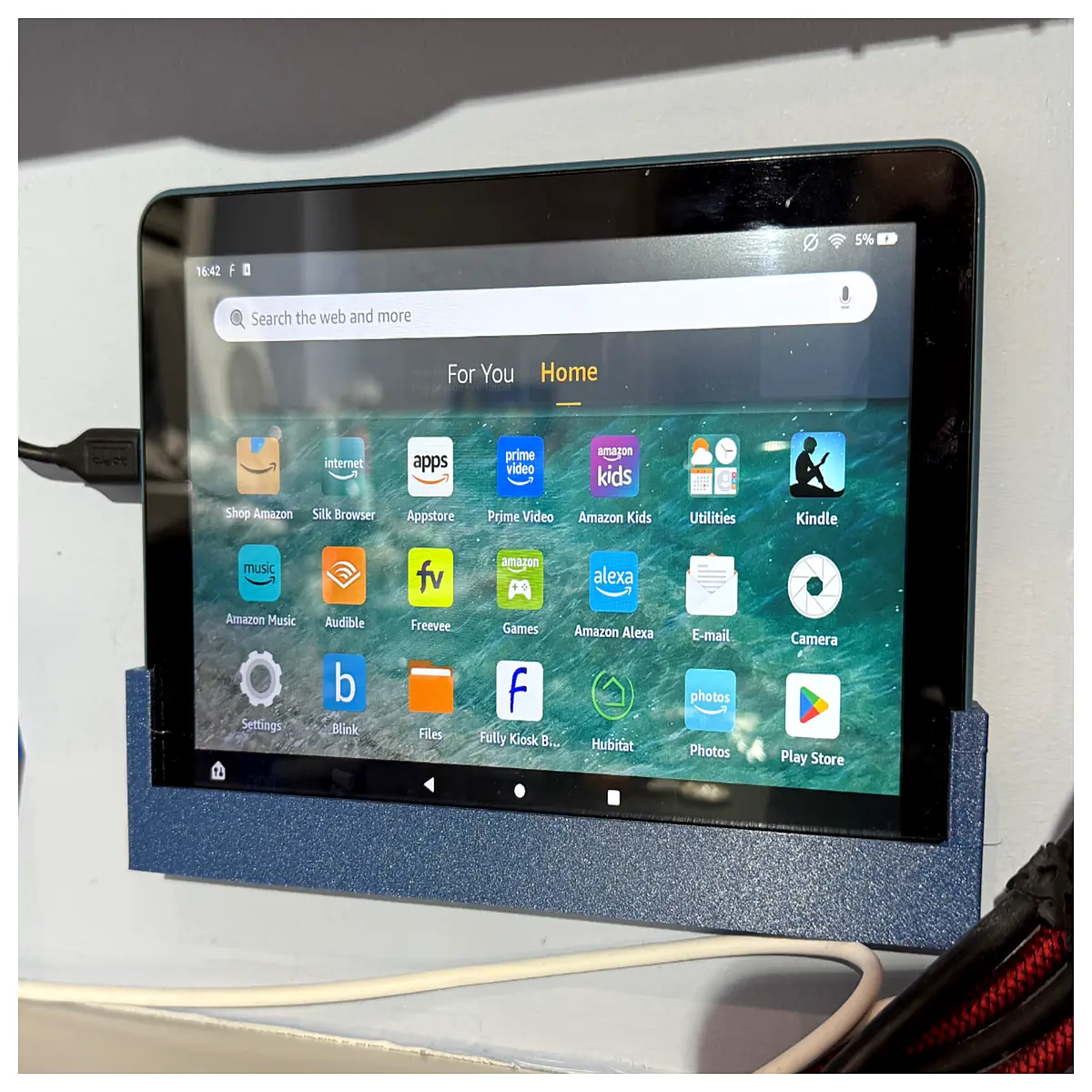 kindle fire hd 8 wall mount holder bracket for kitchen bathroom reading hands tablet