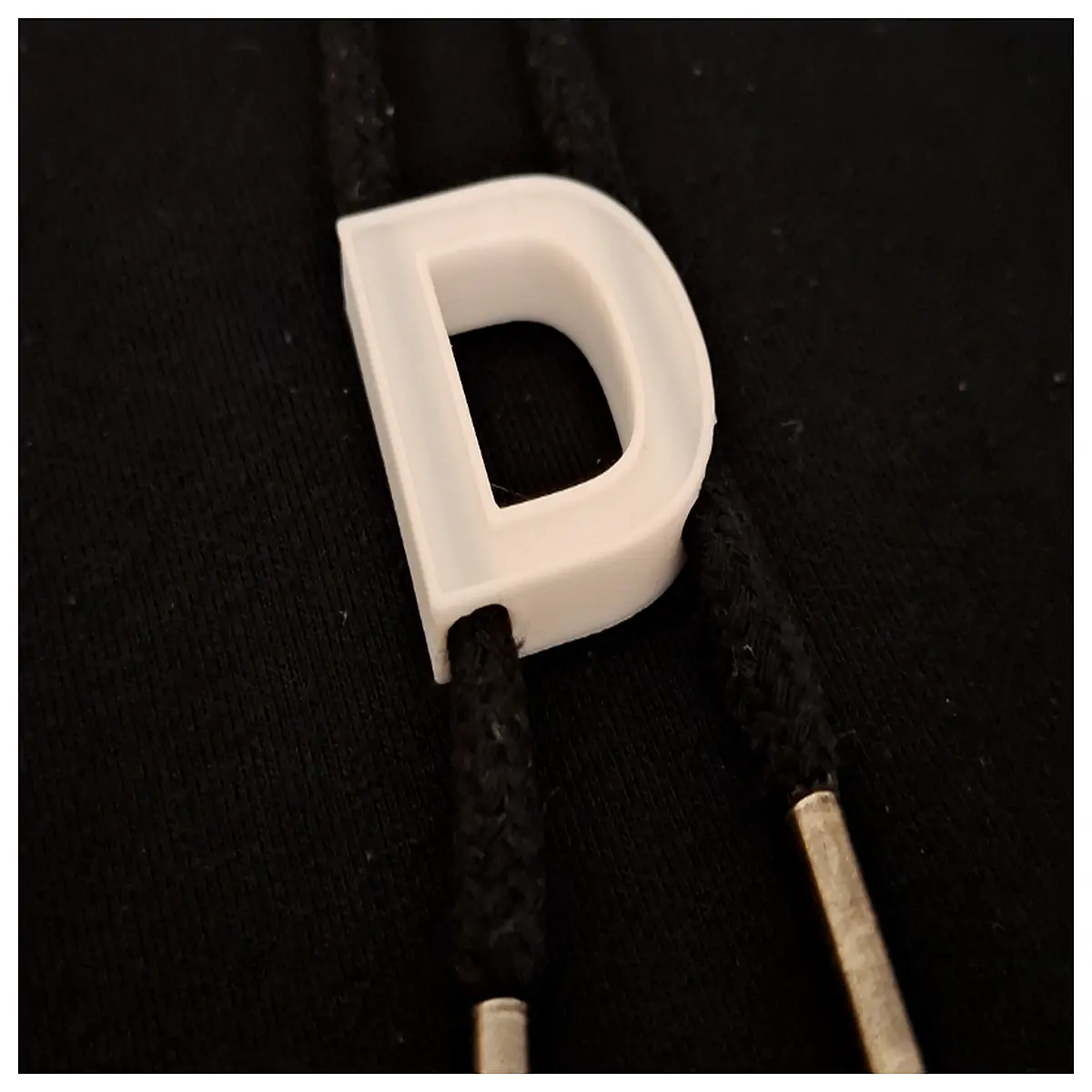 Letter D Pattern Hoodie Cord Charms Shirt Neck Decoration Clothing Accessories Personalized Design Fashion Trend