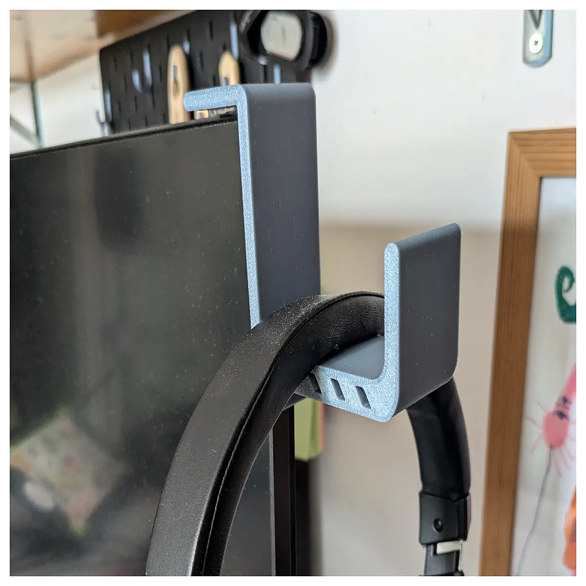 headphone holder desk organizer for gaming headset and earbuds charging dock