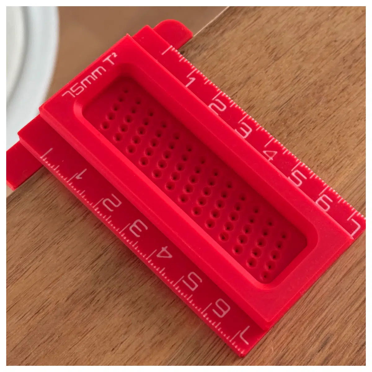75mm Miniature Ruler Red Series Small Measuring Tool Kids Toys Dimension Calibration Playtime Accessories