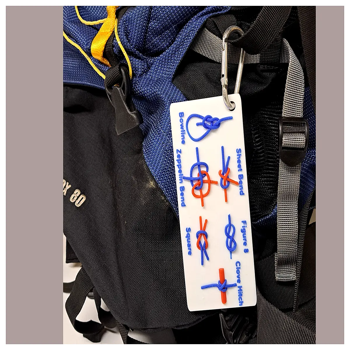 Hiking Backpack Knots Guide Rope Knot Reference Card Hiking Techniques Outdoor Knots Beginner Hiking Guide