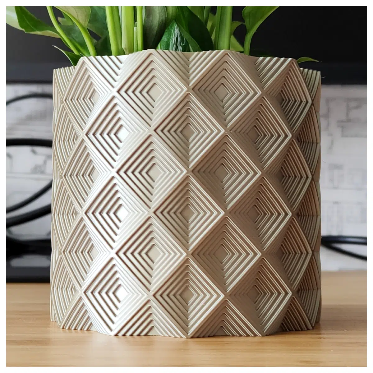 bismuth crystal planter pot vase style geometric home decor office desk ornament science gift