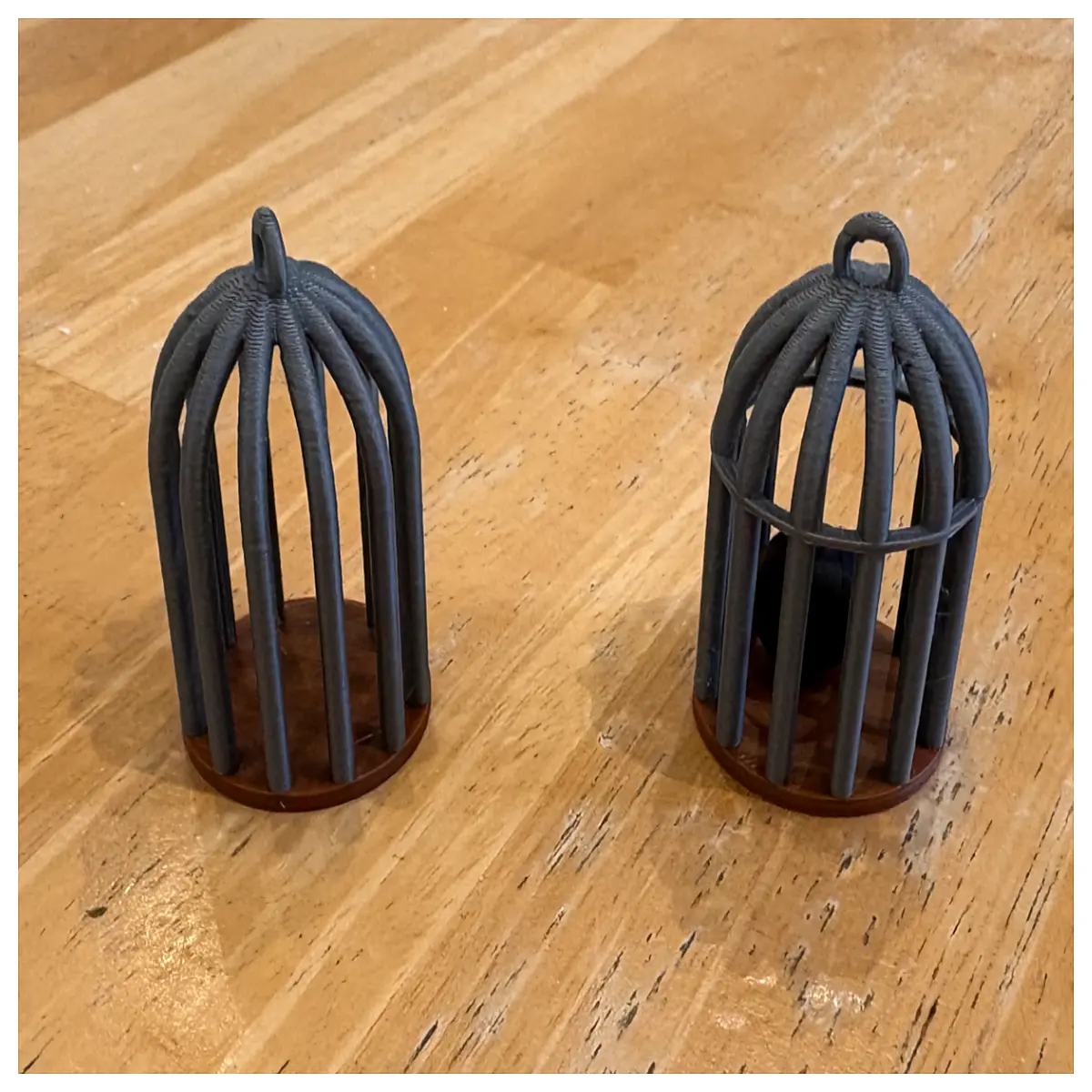 ful Bird Cage Charm Keychain Bird Shape Miniature Decoration Keyring Accessory Bird Toys