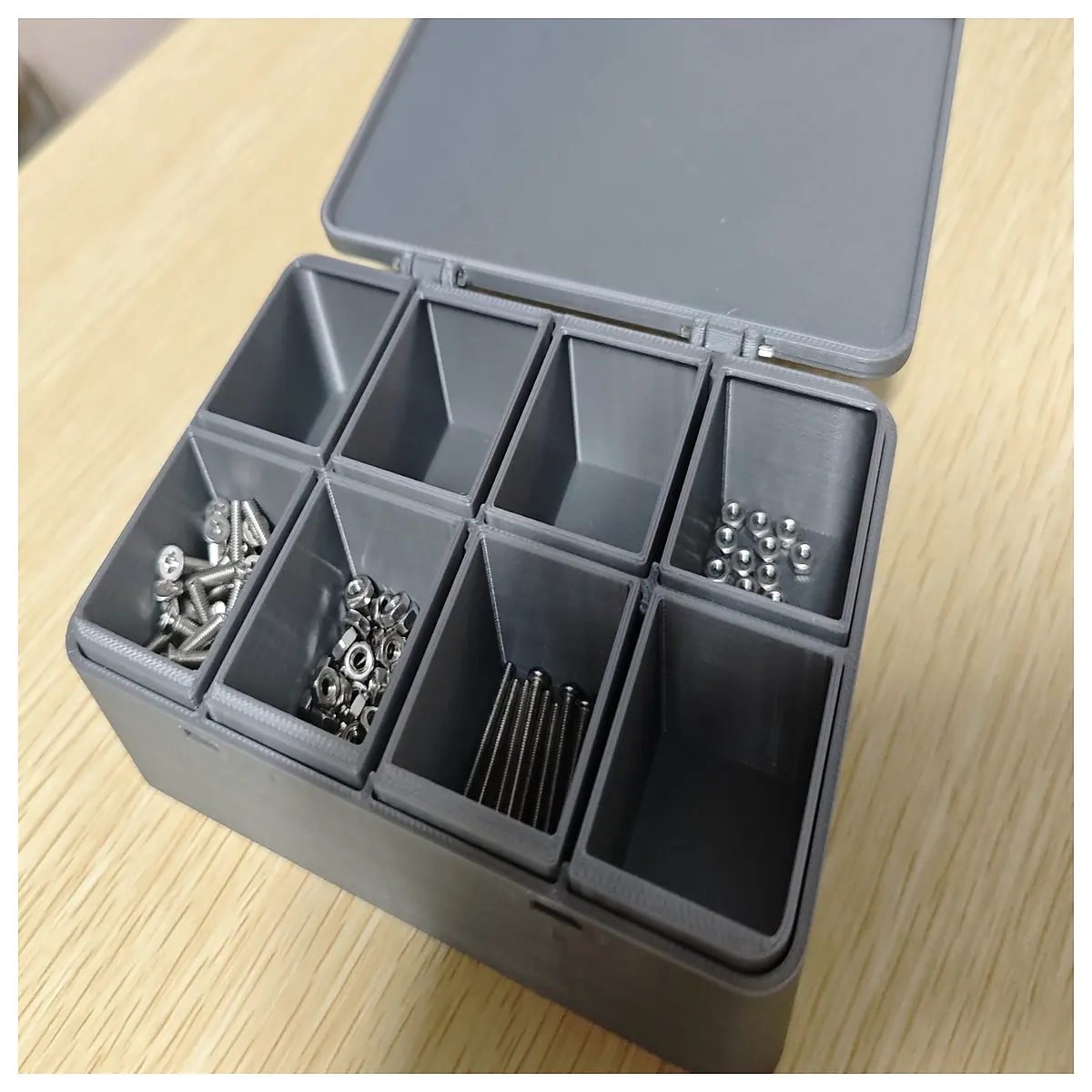 small parts organizer box with removable trays for screws bolts nuts electronic components hardware sorting storage container