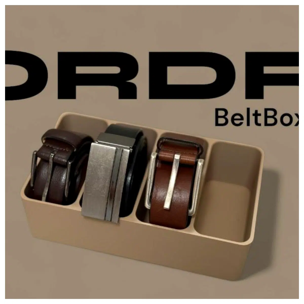 leather belt organizer box with divider storage case for men s dress belts