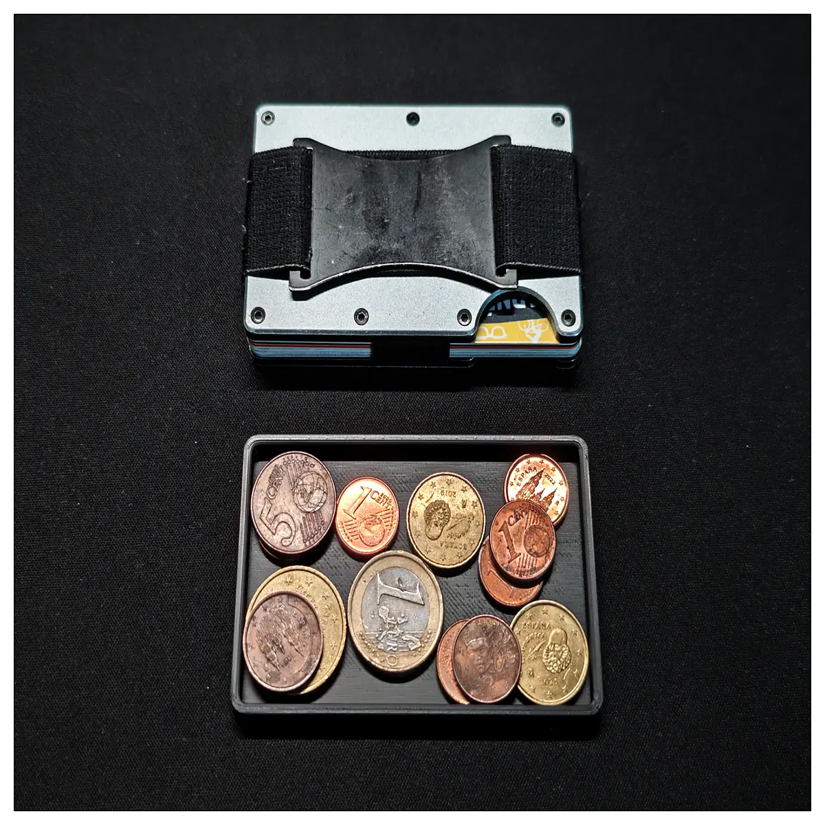 Minimalist Coin Tray 2 Tier Euro Holder Coin Storage Display Case Wallet Accessories Compact Organizer