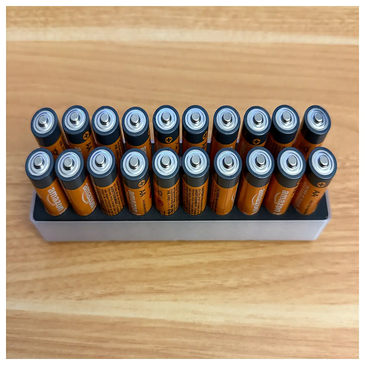 gridfinity 1x4 battery organizer box for aa cells modular storage system magnetic base bin