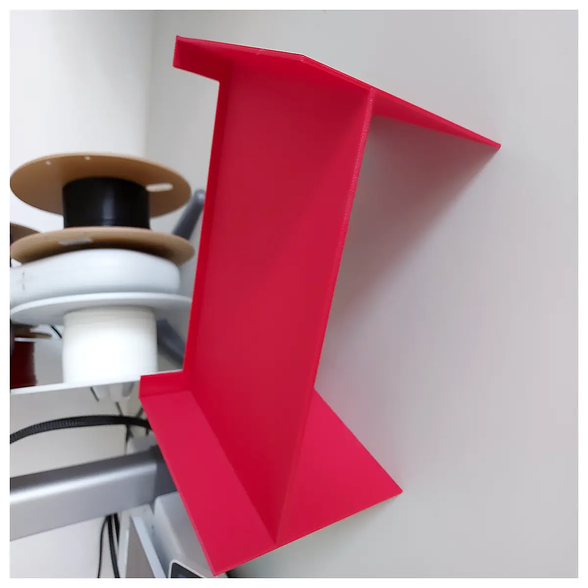 acrylic lectern with blue disc storage shelf for home office