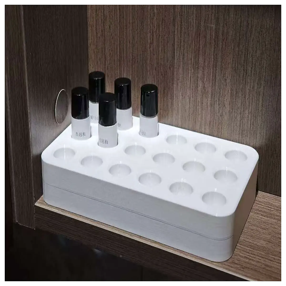 travel perfume sample case organizer box for decant vials storage