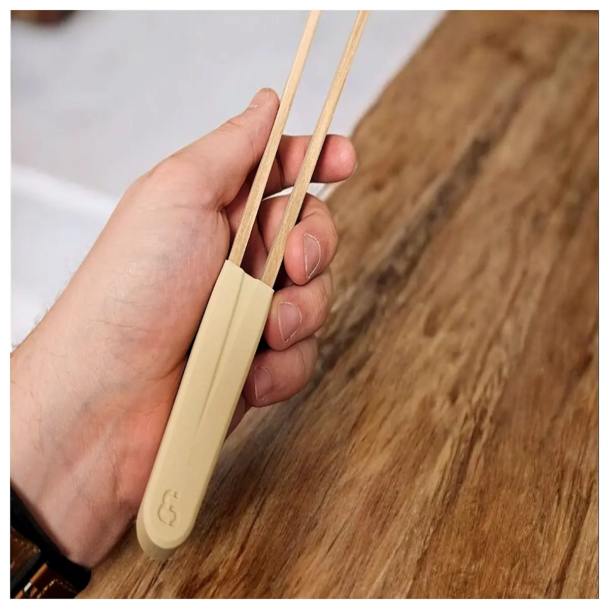 3D Printed BBQ Tongs Easy DIY Wooden Clamp Grill Accessories BBQ Tool for Grills