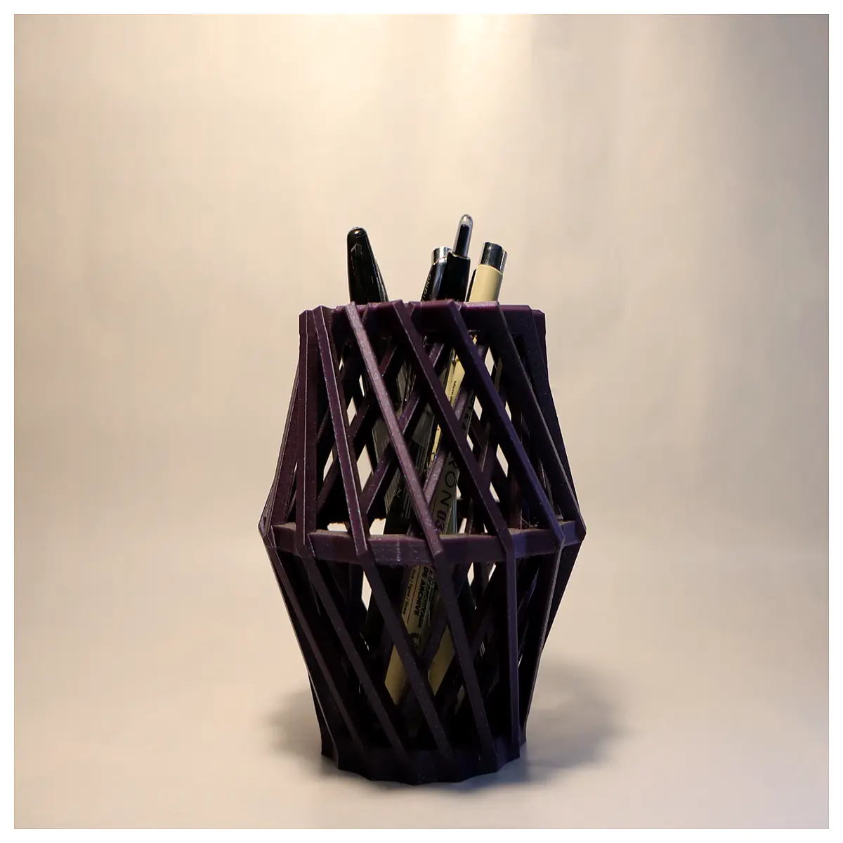 geometric hexagon pencil vase modern desk organizer home decor