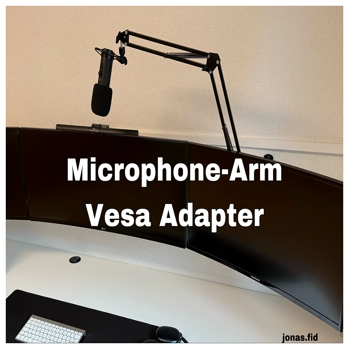 Microphone Arm VESA Adapter Mounting Bracket Desktop Mic Stand Microphone Holder Adjustable Support