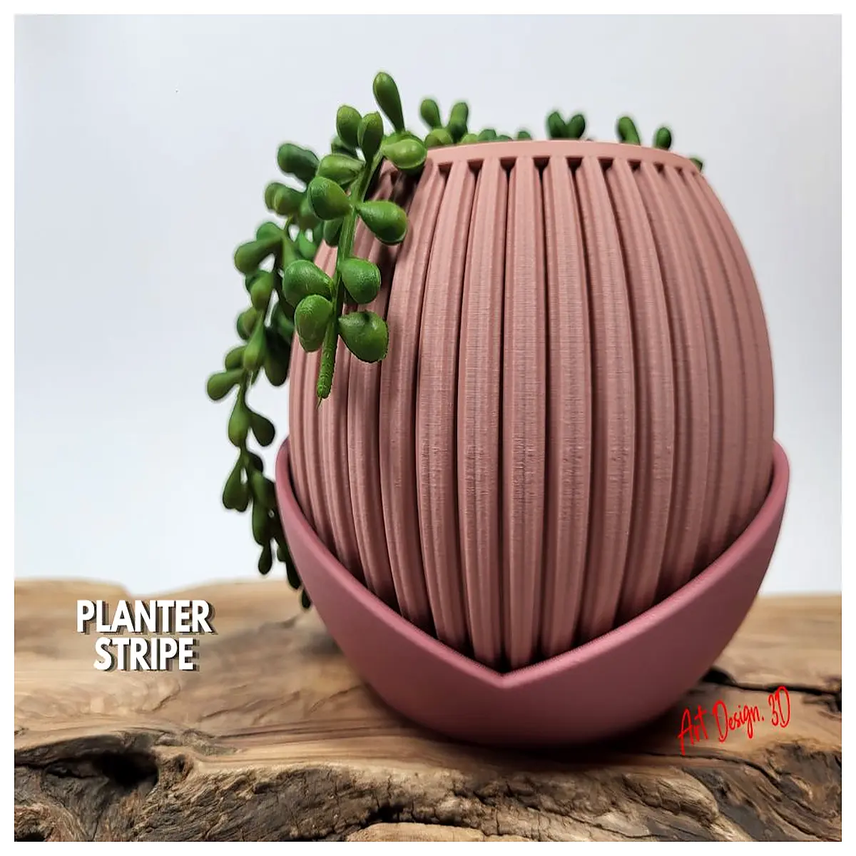 striped ceramic planter pots for succulents indoor plants modern home decor