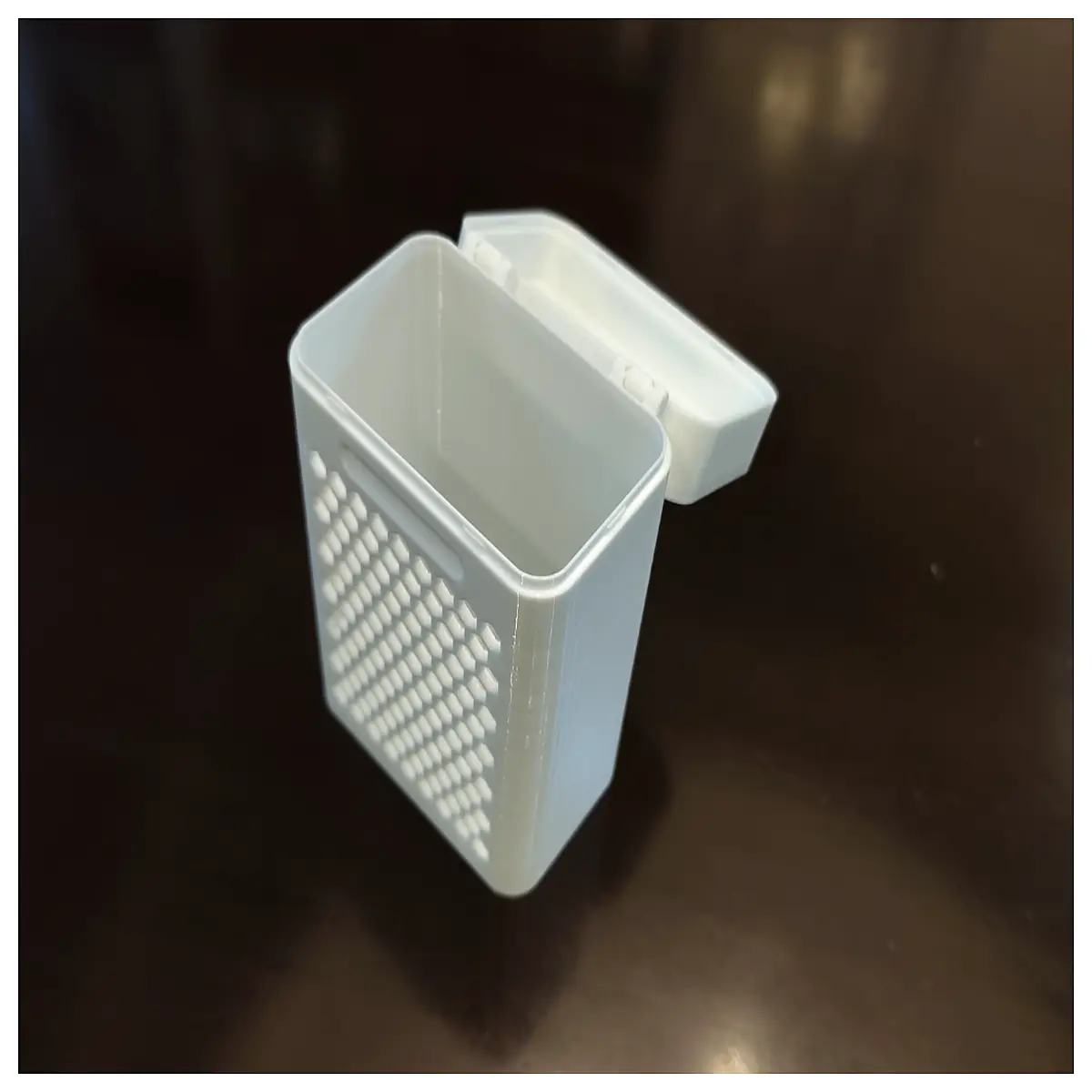 5080110 Lidded Storage Box Perforated Design One Button Printing No Support Needed Home Storage Organizer