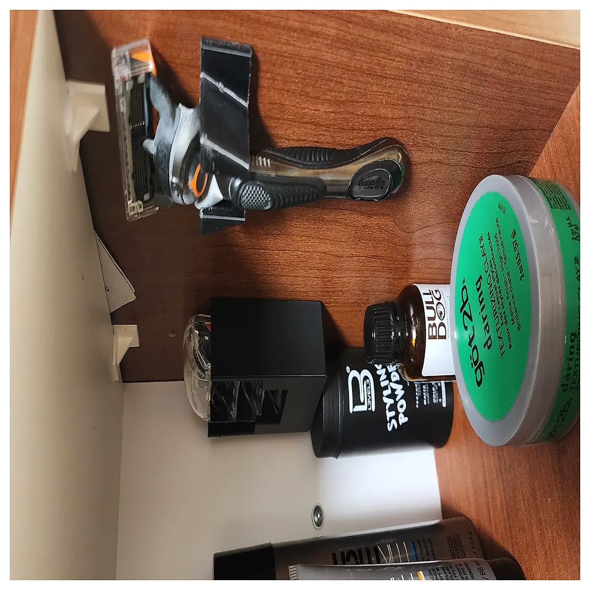 shaver organizer desk caddy storage rack bathroom counter space saver holder for electric accessories