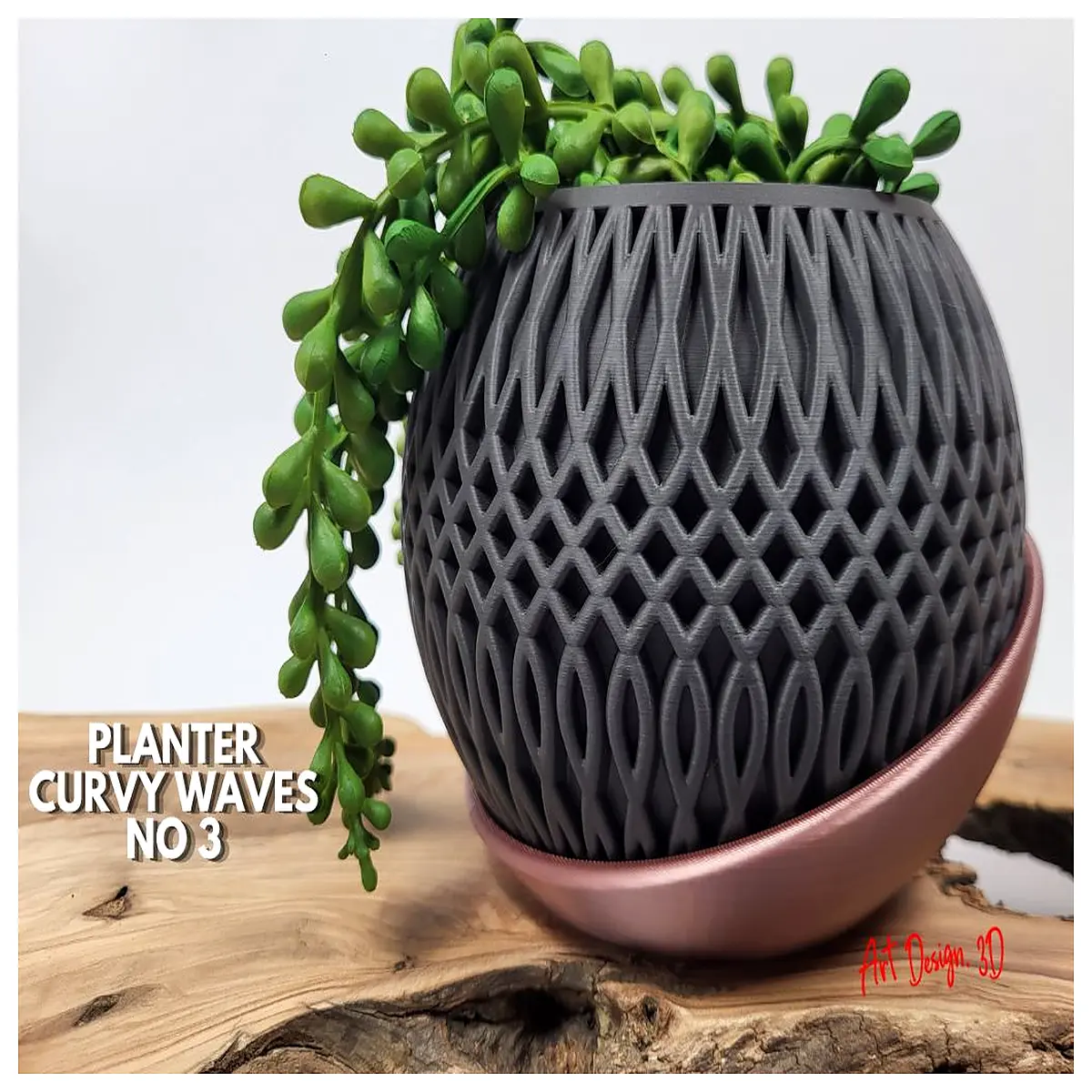 modern curved ceramic planter pot 03 size for indoor succulents cactus decorative vase