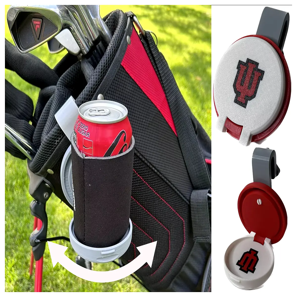 Indiana University Zero G Foldable Ball Cup Holder Portable Drink Accessory Space Travel