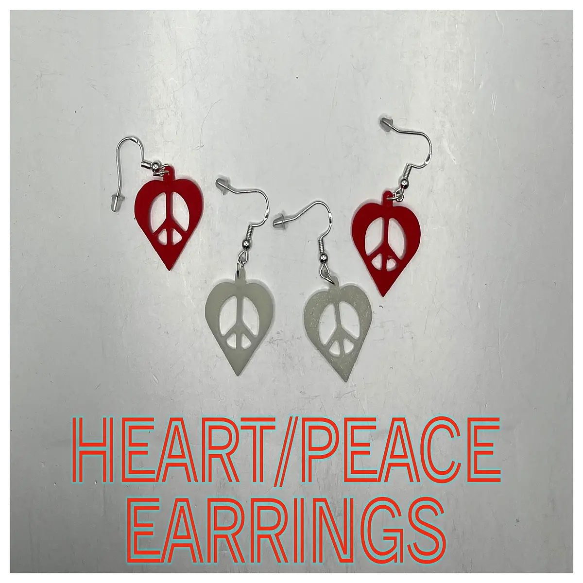 cute peace sign earrings for women love symbol stud jewelry hippie boho charm accessories