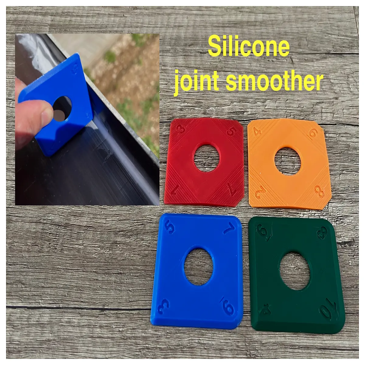 silicone caulk finishing tool grout smoothing squeegee for bathroom tile sealant application
